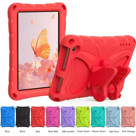Case For Amazon Fire 7 2022 12th Gen 7inch EVA Case Kids Cartoon 3D Stand Big Butterfly Shockproof T