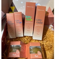 PEACH SET FOXYAFFAIRS FOXY AFFAIRS TRIO / PRETTY KITTY SET - KITTY SCRUB RINSE DROPS MIST INTIMATE F