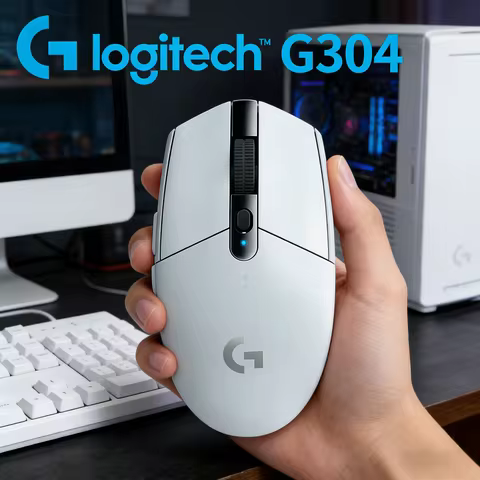 Logitech G304 Lightspeed Wireless Gaming Mouse, HERO 12K Sensor, 6 Programmable Buttons, 250H Batter