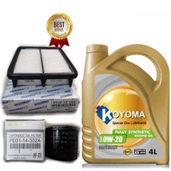 MAZDA 2 1.6 SKYACTIV OIL FILTER + AIR FILTER + KOYOMA 0W20 FULLY SYNTHETIC ENGINE ENGINE OIL