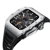 Richard Mille Style Mod Kit สำหรับ Apple Watch Series 8 7 45Mm 44Mm Aluminium Alloy Case Fluororubber Strap For I Watch 8 7 6 5 4 SE Watch Modification Accessories (ไม่รวมนาฬิกา)