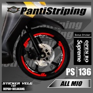 Rim Stickers - Rim Cutting Stickers for MIO Motorcycle Rims