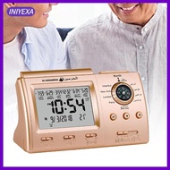 [Iniyexa] Azan Alarm Clock Snooze Temperature Father's Day Gift Decoration Digital Prayer Alarm Azan Alarm Table Clock