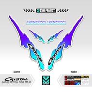 STRIPING SUZUKI CRYSTAL TUNE MOTIF X36 STICKER CRYSTAL TUNE CUSTOM STICKER ORIGINAL CRYSTAL MOTORCYC