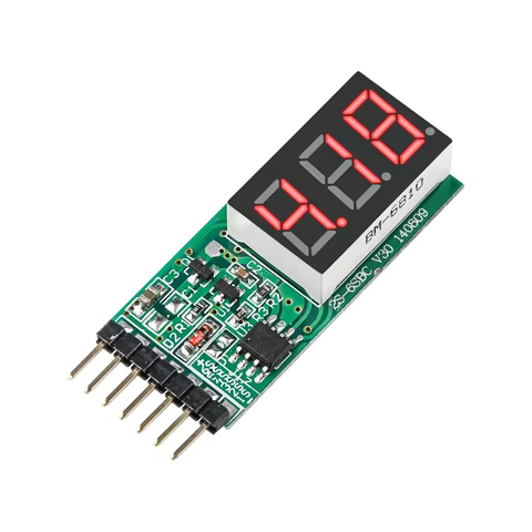 For 2s/3s/4s/5s/6s Low Voltage Buzzer Alarm Lipo Battery Voltage Indicator Tester 7.4v 11.1v 7.4V - 