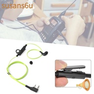 SUSAN Earpiece, ABS 2 Pin Earphone PTT Mic, 2 Way Two Way Radio Walkie Talkie Earphones for Kenwood 