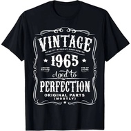 Vintage 60th Birthday Decorations Men Funny 1965 60 Birthday T-Shirt Custom Printed Graphic T Shirts