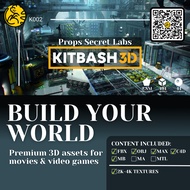 K002-🔥Kitbash3D | Full set【Props Secret Labs - 6.2gb】 Kitbash 3d - Detail 3D models 3ds Max | Maya |