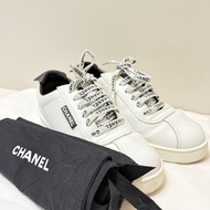 『已出售』Chanel 黑標logo小白鞋38