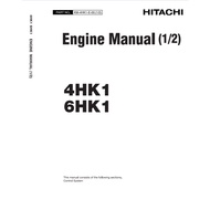 Hitachi 4HK1 6HK1 Hydraulic Excavator Engine Manual Catalog Catalogue (Pendrive) 神手挖掘机引擎发动机目录