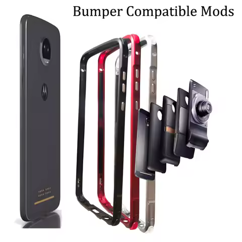 Bumper Case for Motorola moto Z3 Play Z4 Play Z2 force Compatible Moto Mods Aluminum Metal Frame Bum