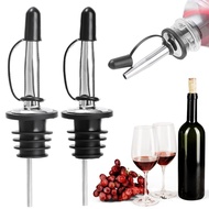 Stainless Steel One Piece Cap Wine Bottle Stopper / Bar Accessorie / Wine Tapered Spout / Liquor Pourers with Rubber Dust Caps / Wine Bottle Stopper for Bars Cafes KTV