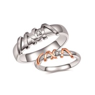 情侶對戒 鑽石白鋼戒指 /願望 戒指