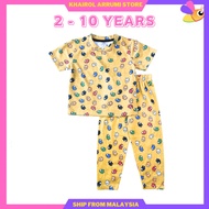 (2-10Y) Baju Tidur Budak / Kanak Set Kids Pajamas Borong Murah Viral Pijamas Perempuan Lelaki boy gi
