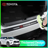 [Ready Stock] Toyota Carbon Fiber Car Trunk Bumper Protector Rear Guard Plate Anti Scratch Car Sticker For Vios Altis Rav4 Corolla Camry Highlander