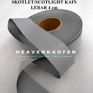 Skotlet Pita Reflektif Jaket Lebar 4 cm Warna Abu Silver Harga Per 2 Meter