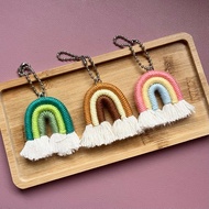 Colorful Rainbow Macrame Keychain