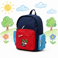 Catenzo - CUT 044 F99 Super Mario Gocart Motif Children's School Backpack with Many Pockets and Comf