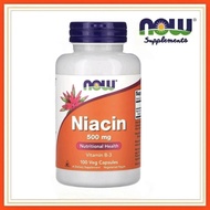 Niacin Vitamin B3, 500 mg, 100 Vegetarian Capsules