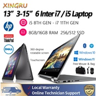 HP DELL LENOVO 13“3 14" 15"6 Laptop Touchscreen i5 8th-i7 11th Gen 8/16GB 256/512SSD Notebook(USED)