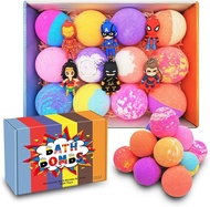 ▶$1 Shop Coupon◀  3.5oz Bath Bombs for Kids Organic Essential Oil 12 Bubble Colorful Fizzy Bath Bomb