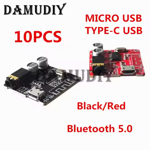 10Pcs Bluetooth Audio Receiver Board Bluetooth 5.0 MP3 Lossless Decoder Wireless Stereo Music Module