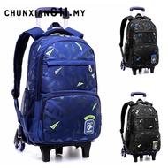 Trolley School Bag 2 or 6 Wheels Boy Girl Primary Secondary School Beg Sekolah Roda Kids Trolley Bag