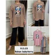 AP - queen Stripe striped blouse 913.03 premium babyterry material LD120CM P82CM printed image