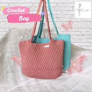 (M01) LilacLoka Medium Crochet Bag | Beg Kait