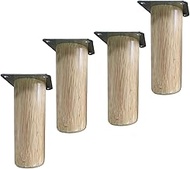 Wood Furniture Legs,Cylinder Tapered Sofa Feet Wooden Cabinet For Desk Legs Replacement Legs For Cab