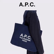 A.P.C. LOU RUE MADAME TOTE BAG 25SS法式極簡字母刺繡手提袋帆布包托特包APC