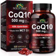 CoQ10 Supplement,Coenzyme Q10 Ubiquinone for Women & Men,120 High Strength Ubiquinone Coenzyme Q10 C