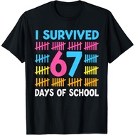 I Survived 67 Days Of School Funny 67 Meme Teen Teacher T-Shirt