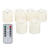 Flickering Flameless Votive Candles with Remote Timer Battery Operated LED Candles for Wedding Dinne