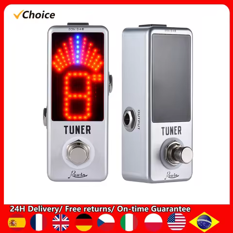 Mini Chromatic Guitar Tuner Pedal Effect LED Display True Bypass Guitar Tuner Guitar Effect Pedal fo