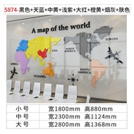 World Map Wall Decoration Office Layout Company Background Enterprise Culture Wall Sticker 3D Stereo