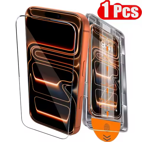 Tempered Glass For iPhone 17 13 12 11 Pro Max Mini 16E Easy to install For iPhone Air 16 15 14 Pro M