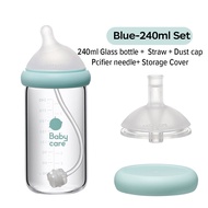 Babycare 13° Glass Baby Bottle Nopayon Pro Breast-Like Porous Pacifier BPA-FREE  Anti-colic Bottle D