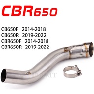 Motorcycle Exhaust Pipe Escape Middle Link Pipe For CB650F 2014-2018 CB650R 2019-2022 CBR650F 2014-2018 CBR650R 2019-202