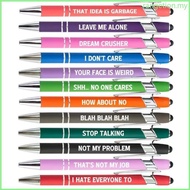 RAN Funny Pens Fun Pen Funny and Inspirational Copywriting Pen Set Black Touchmonitor Ballpoint Pen 
