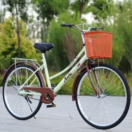 OneLight จักรยานแม่บ้าน จักรยาน จักรยานสไตล์วินเทจ 24นิ้ว แม่บ้าน ญี่ปุ่น เบาะนั่งสบายพร้อมตะกร้า