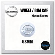 Nissan Almera car wheel cover 58mm WHEEL / RIM CAP 【SILVER】