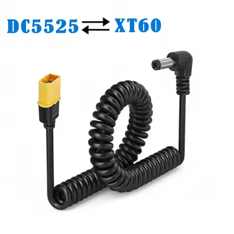 XT60 Adapter Cable XT60 Male Bullet Connector to DC5.5mmX2.5mm Power Cord for TS100 Smart Electric S