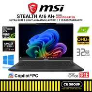 MSI Stealth A16 AI+ A3HVFG-041SG - AMD Ryzen AI 9-365 - GeForce RTX4060 8GB - 32GB RAM - 1TB SSD (2Y