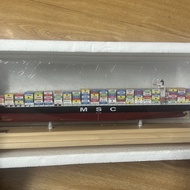 MSC Container Ship Model Decoration Simulation Alloy Cargo Ship Model Sea Transport Cargo Ship Model