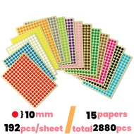 Students, children, creative DIY works color stickers，10mm，Puzzle stationery stickers，student statio