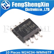 10PCS M24C04-WMN6TP SOP M24C04 SOP-8 24C04 24C04WP SOP8 16Kbit, 8Kbit, 4Kbit, 2Kbit and 1Kbit Serial