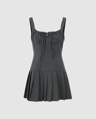 URBAN REVIVO - Đầm hai dây mini Pleated A Line UYU750075-B5A