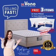 [ FREE 1 X RM99 T-SHIRT ] VONO SpinePro 1200 Mattress 🔥FREE DELIVERY🔥[FREE Pillow 2pcs+Mattress Protector] SpinePro Coll