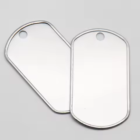 20Pcs Plate Stainless Steel Tags Military Army Identity Tag Men Tags Necklace Personality necklace D